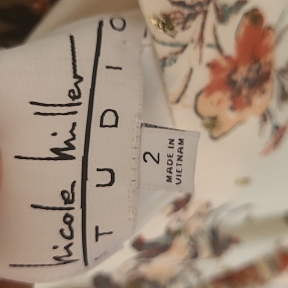 NWT Nicole Miller High Low Floral Dress - Picture 6 of 7